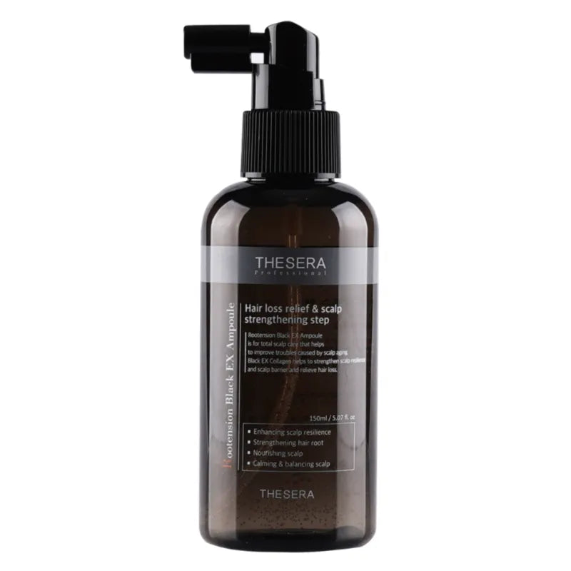 THESERA ROOTENSION BLACK EX AMPOULE | Intensīvs serums pret matu izkrišanu, 150 ml